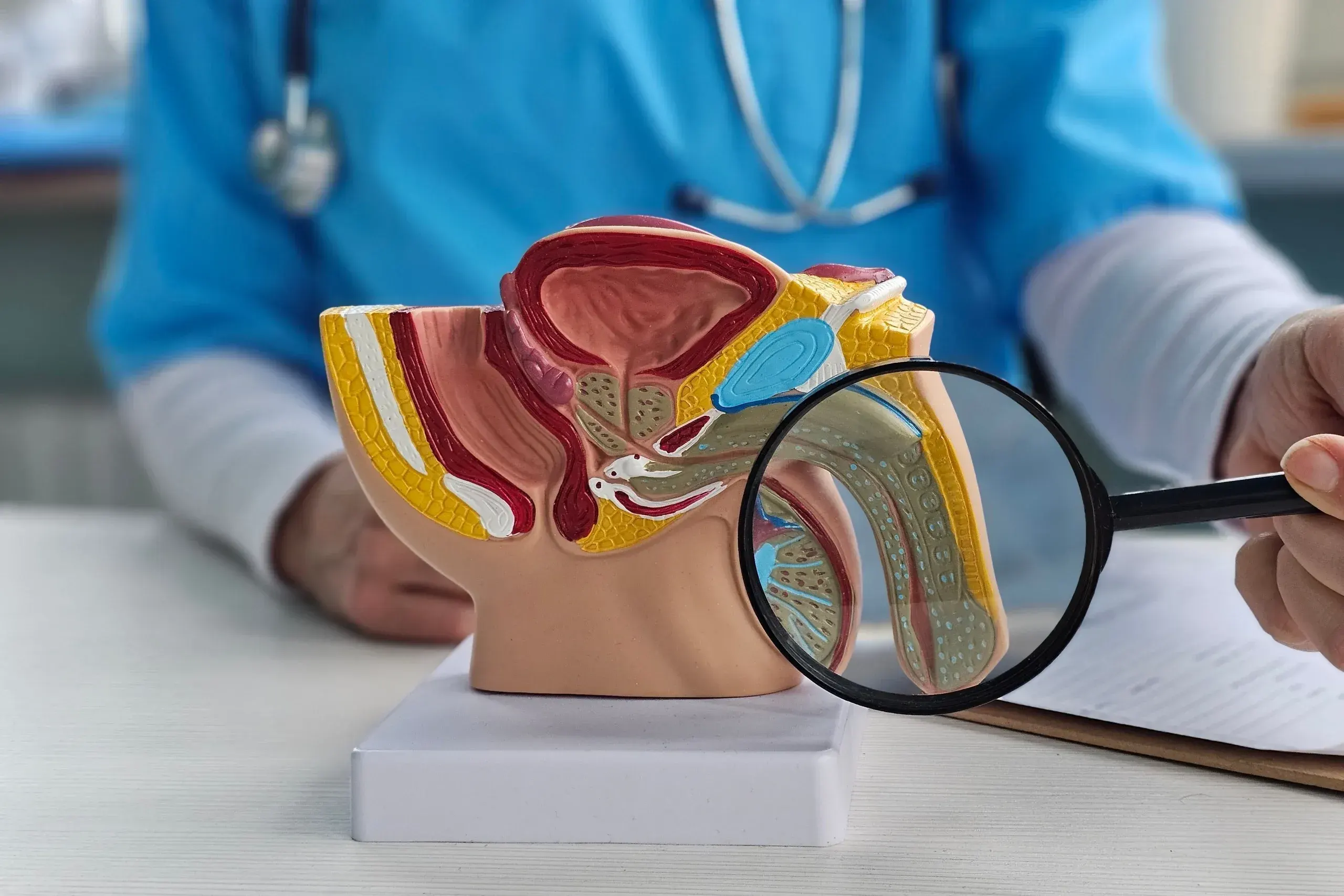 Diagram illustrating the vasectomy procedure at Zabinski Urology